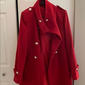 Red trench coat